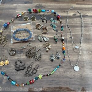 Beaded Necklace and Misc. Jewelry Lot